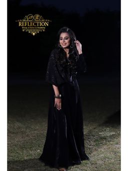 Payal Dawar - Black Cocktail Maxi Dress