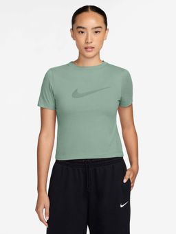 Nike - Sportswear Nsw Burnout Logo Women's Green T-Shirt - IO1517-006