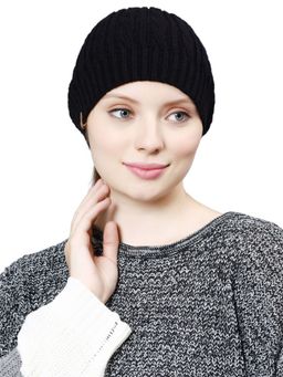 Bharatasya - Solid Winter Beanie - Black