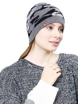 Bharatasya - Army Fur Beanie - Grey