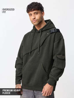 The Souled Store - Tss Originals Olive Haze Men Oversized Hoodie