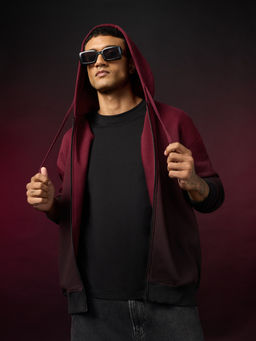 The Souled Store - Zipper Aurora Men Oversized Hoodie