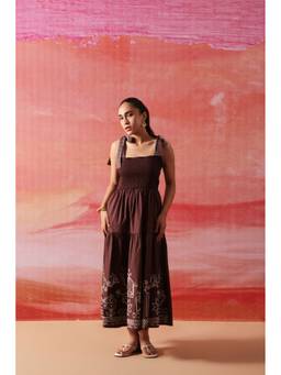 RUIAAN - Brown Wisp Maxi Dress