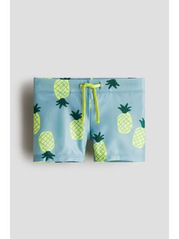 H&M - Boys Turquoise Printed Swimming Shorts