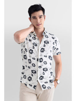 Snitch - Men Aster White Shirt