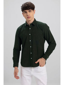 Snitch - Men Authentic Green Corduroy Shirt
