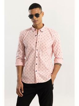 Snitch - Men Cubist Pink Shirt