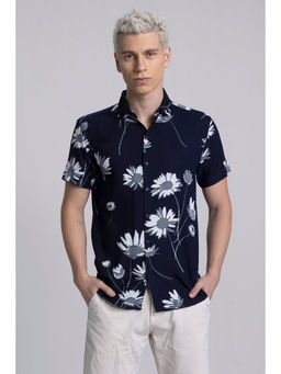 Snitch - Men Tsubaki Navy Blue Shirt