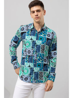 Snitch - Men Divergent Blue Shirt