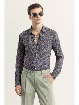 Snitch - Men Easy Flex Pebble Multi-Color Shirt