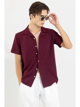 Snitch - Men Breezy Bluffs Burgundy Shirt