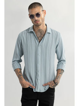 Snitch - Men Quartet Green Stripes Shirt