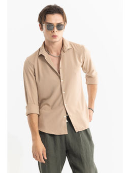 Snitch - Men Chagrin Beige Shirt