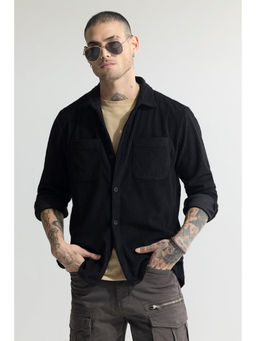 Snitch - Men Cozy Cord Black Shirt