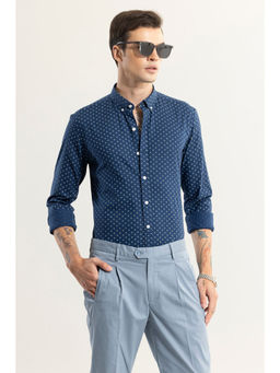 Snitch - Men Girdle Navy Blue Shirt