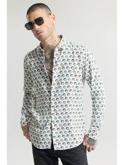 Snitch - Men Polka Dots Dazzle Grey Shirt