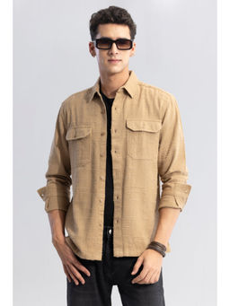Snitch - Men Fabric Fusion Khaki Shirt
