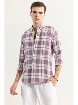 Snitch - Men Breezy Lavender Checks Shirt