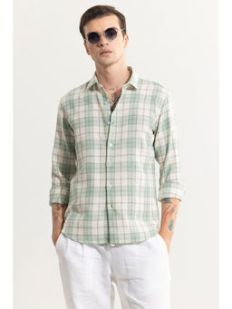 Snitch - Men Summer Bliss Mint Green Checks Shirt