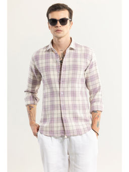Snitch - Men Summer Bliss Lavender Checks Shirt