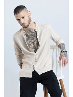 Snitch - Men Calista Cream Mandarin Shirt