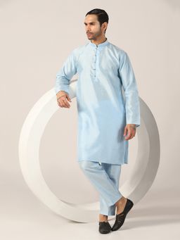 TAHVO - Men Blue Kurta with Pant