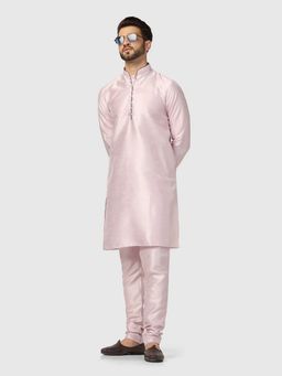 TAHVO - Men Solid Lavender Kurta with Pyjama
