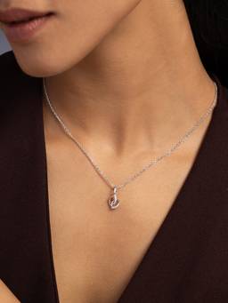 Shaya by CaratLane - White Zosma Pendant in 925 Silver