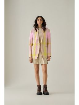 No Grey Area - Multi-Colour Madras Blazer