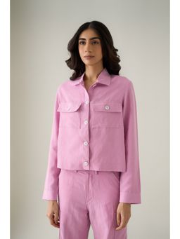 No Grey Area - Pink Denim Jacket