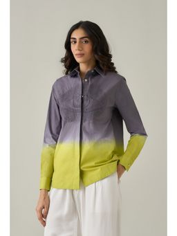 No Grey Area - Grey Embroidered Shirt
