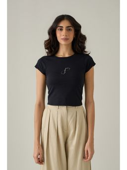 No Grey Area - Navy Blue Moon Analemma Top