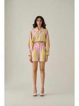 No Grey Area - Multi-Colour Madras Cropped Shirt