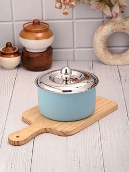 FNS - Alwin Sky Blue Stainless Steel Double Wall Insulated Casserole With Lid