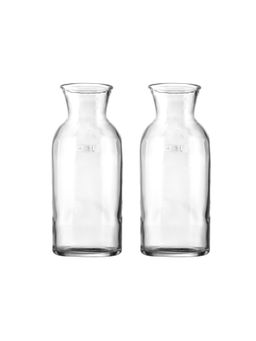 Smartserve - Carafe-Water-Juice-Whiskey-Cocktail Decanter Glass Set, 500Ml, Set of 2 Transparent