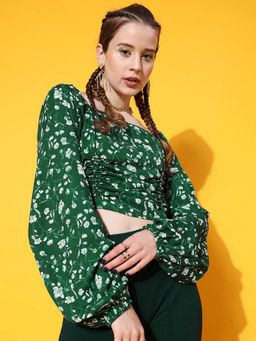 STREET 9 - Women's Green Crop Top
