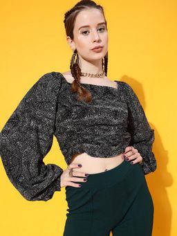 STREET 9 - Women's Black Crop Top