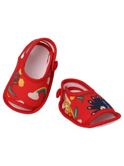 Coco Candy - Printed Sandals Booties - Red