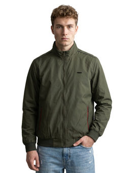 Monte Carlo - Olive Solid Blended Regular Jacket