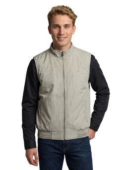 Monte Carlo - Grey Solid Polyester Blend Regular Jacket