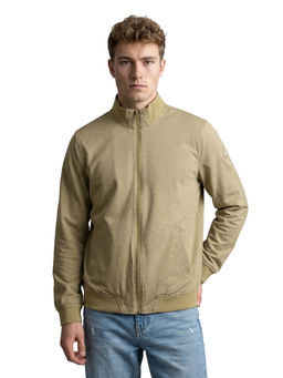 Monte Carlo - Green Solid Polyester Blend Regular Jacket