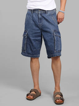 ROOKIES - Blue Solid Cotton Blend Comfortable Shorts