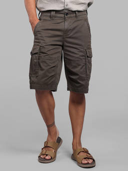 ROOKIES - Brown Solid Cotton Blend Comfortable Shorts