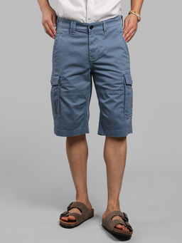 ROOKIES - Blue Solid Cotton Blend Comfortable Shorts