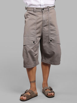 ROOKIES - Grey Solid Cotton Blend Loose Shorts