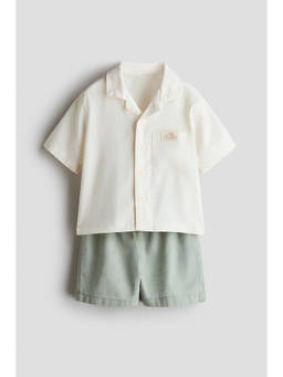H&M - Boys White 2-piece set