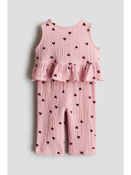 H&M - Girls Pink 2-piece top and trousers set