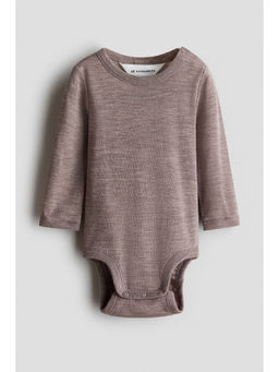 H&M - Unisex Brown Merino wool jersey bodysuit