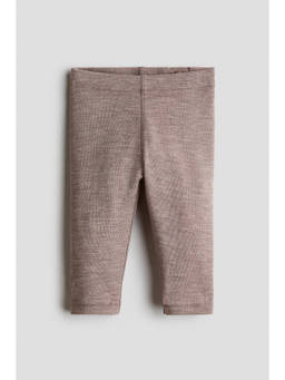 H&M - Unisex Brown Merino wool jersey leggings