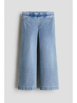 H&M - Girls Blue Denim-look wide-leg jeggings